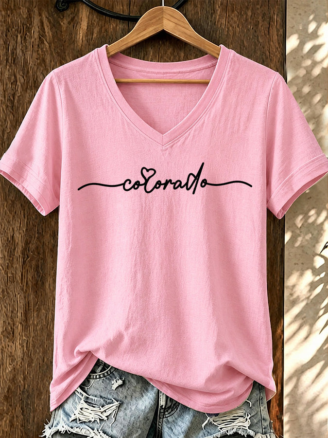 Women'S Casual Colorado Strong T-Shirt