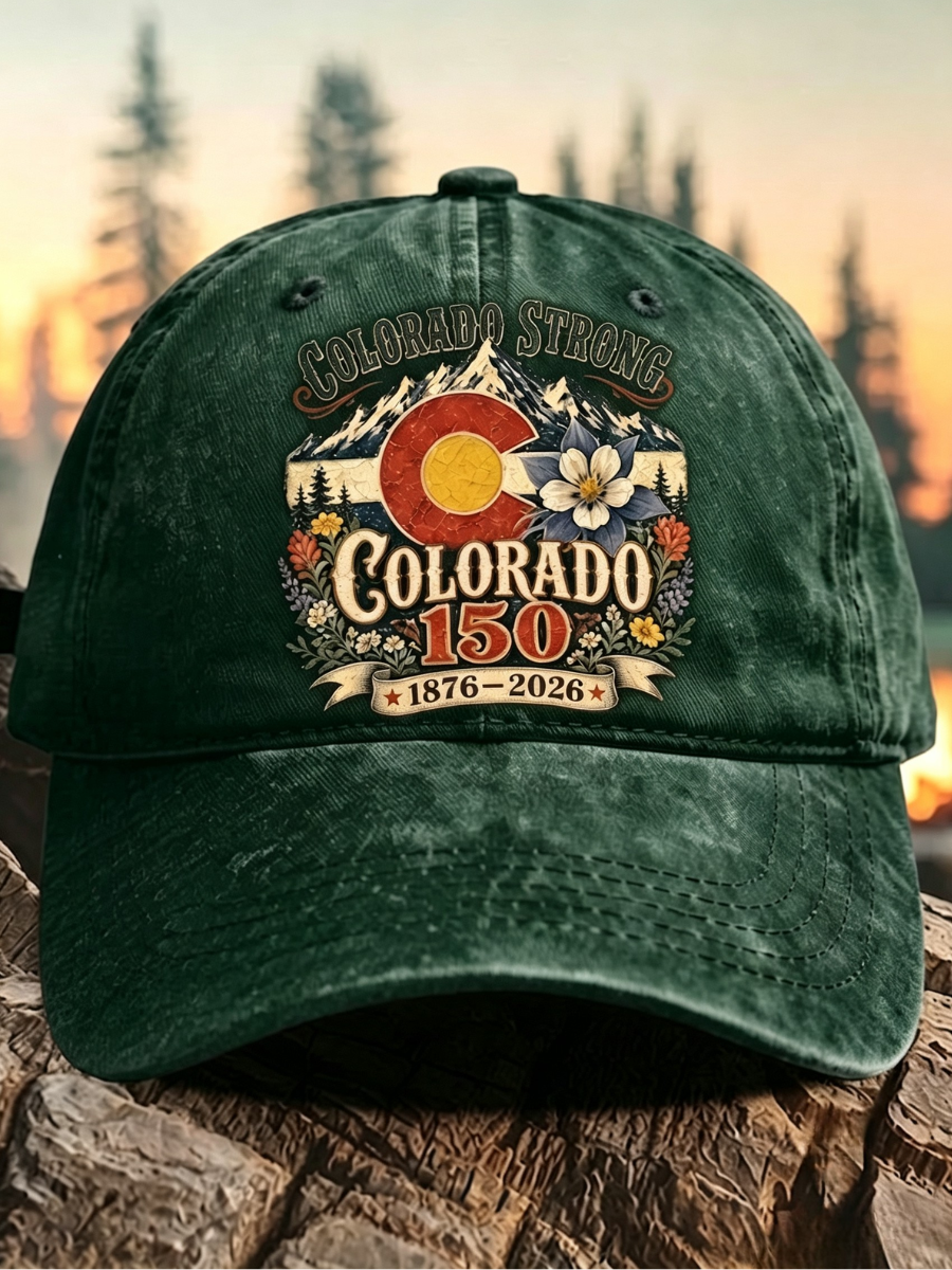 Retro Colorado Environmental Protection Print Baseball Cap
