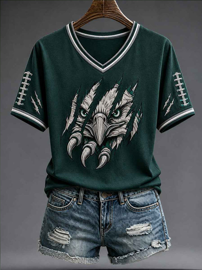 Women'S Football Print Short-Sleeve T-Shirt