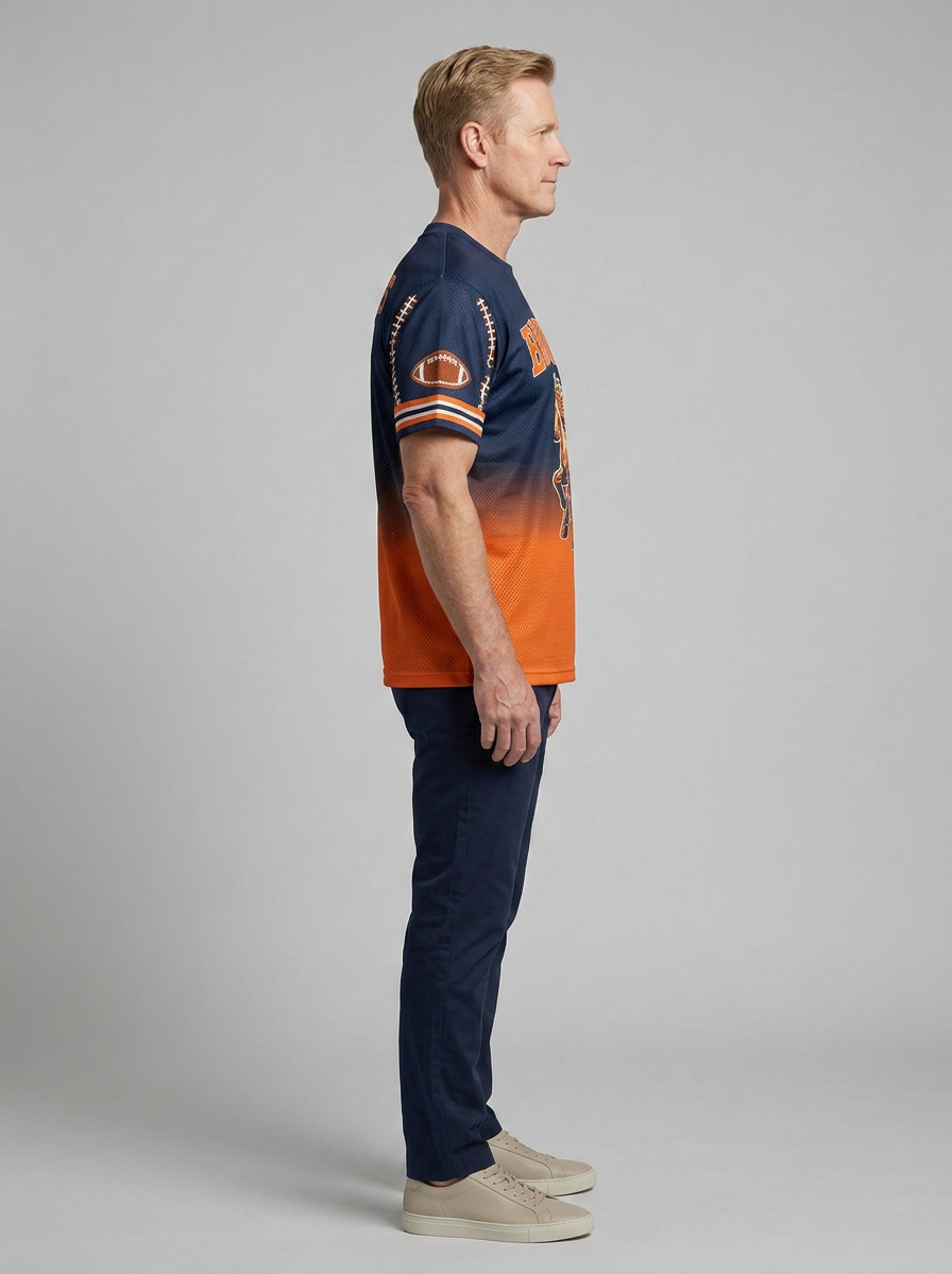 Men's Denver Broncos Football Horse Logo Printed T-shirt