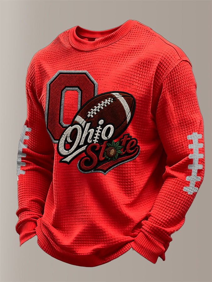 Men'S Rugby Printed Waffle T-Shirt