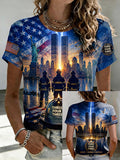 9.11 Never Forget Printed T-Shirts