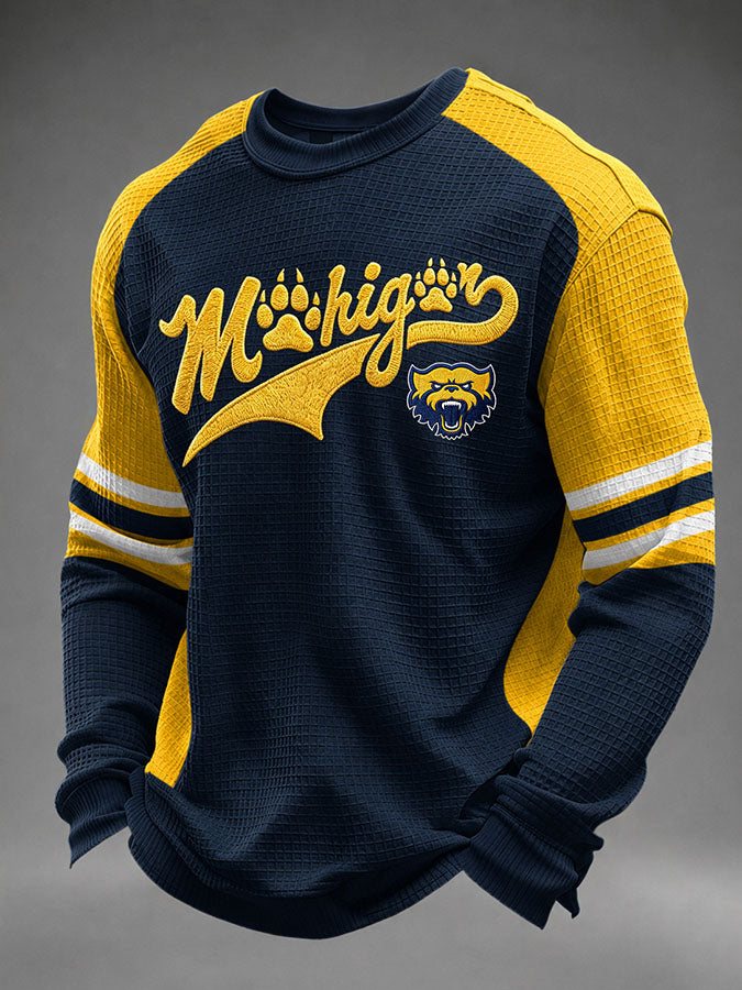 Men'S Football Enthusiast Sports Waffle Top