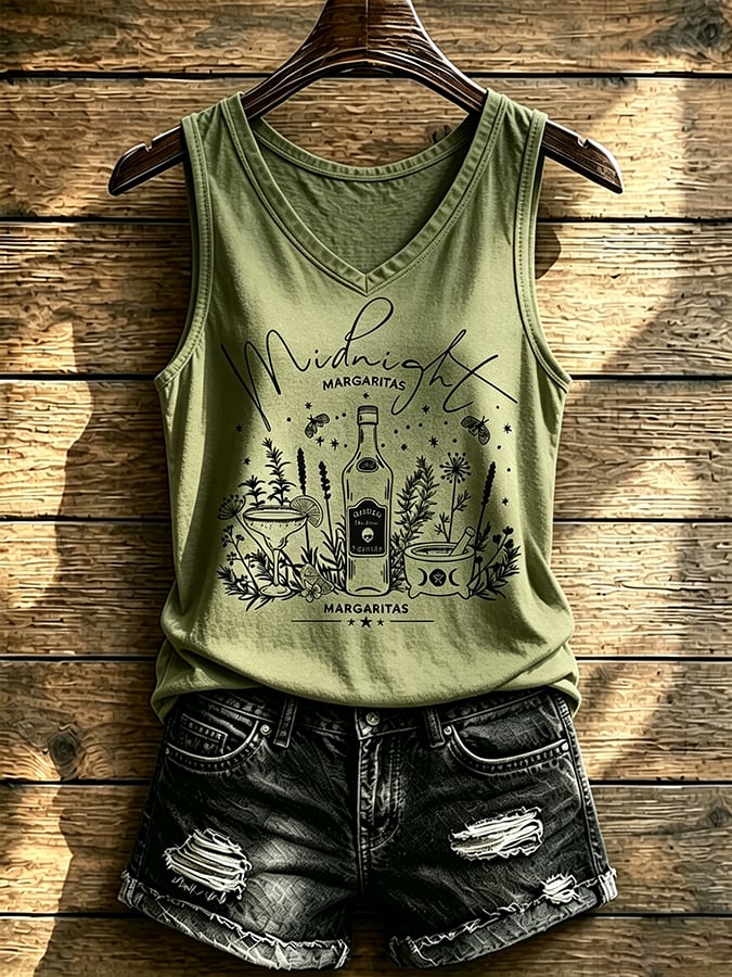 Women's Midnight Margaritas Printed Tank Top