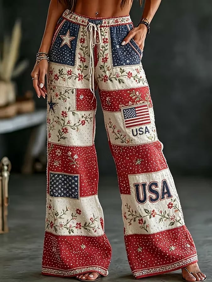 Women's 250th Anniversary Printed Casual Pants