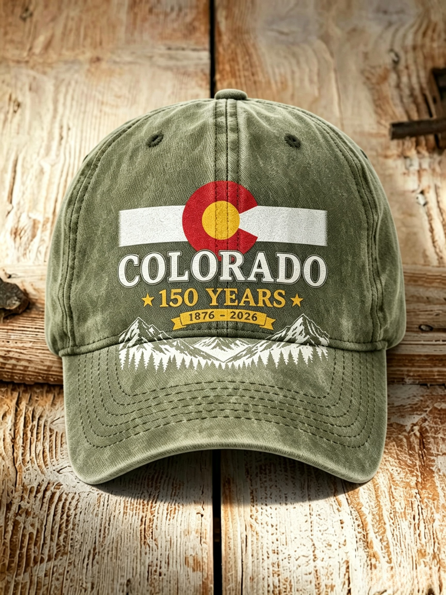 Retro Colorado Environmental Protection Print Baseball Cap