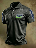 Men'S Retro Football Polo Shirt