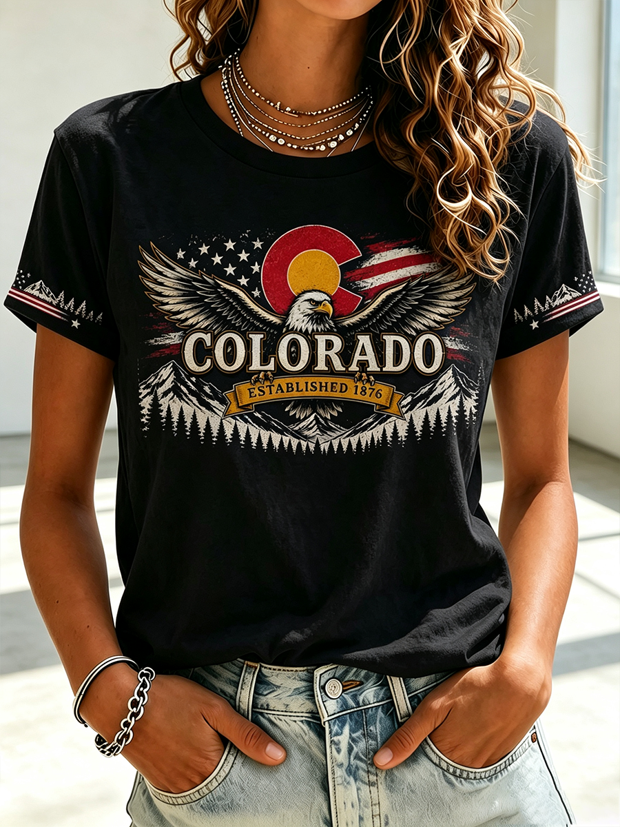 Women'S Colorado Strong: Rising From The Ashesn Printed T-Shirt
