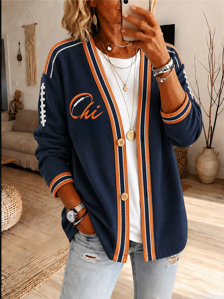 Ladies' Casual Rugby Cardigan