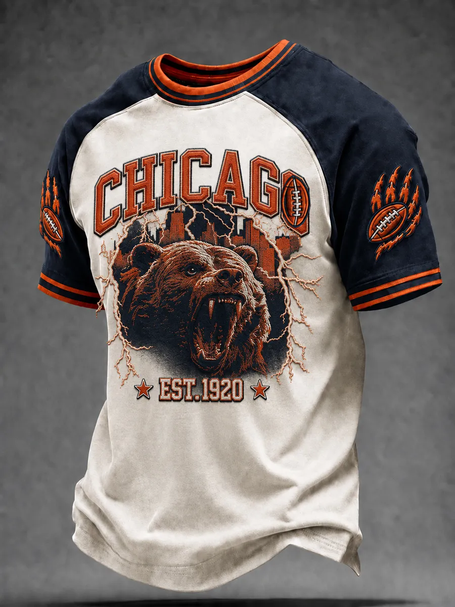 Men'S Football Fans Printed Short Sleeve T-Shirt