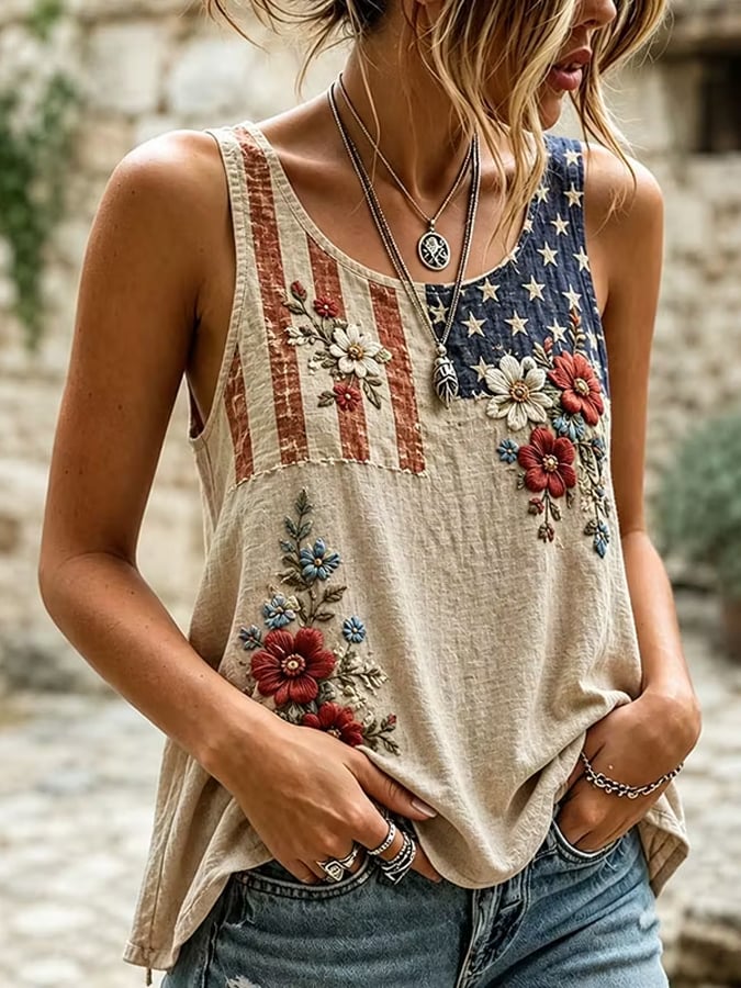 Women's 250th Anniversary Print Vest