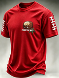 Men's Football Art Pattern Waffle T-Shirt