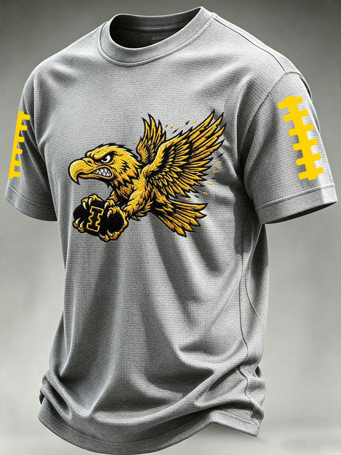 Men'S Football Fans Printed Waffle T-Shirt