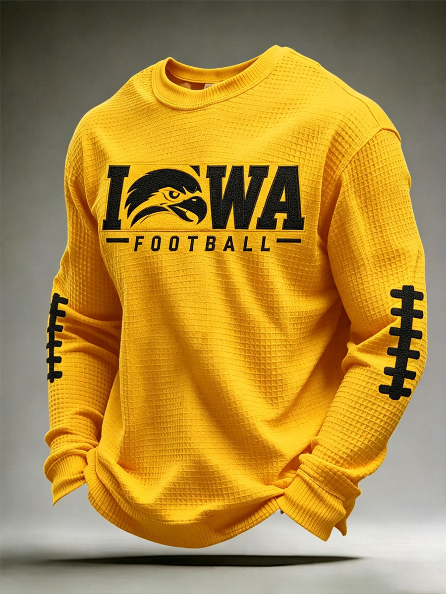 Men'S Football Printed Waffle T-Shirt