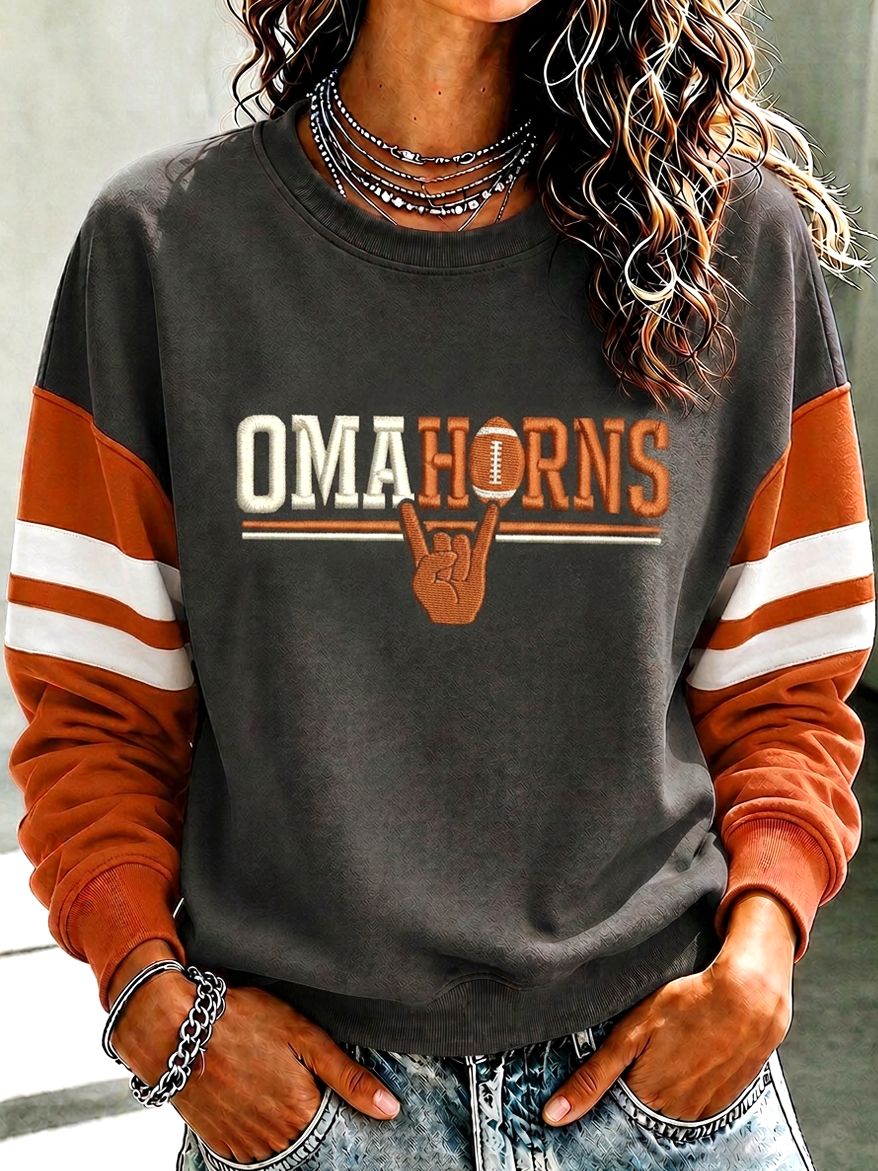 Women'S Retro Rugby Round Neck Sports Shirt