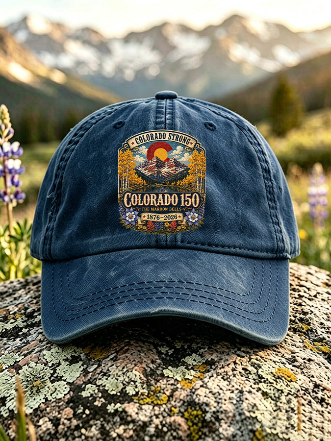 Retro Colorado East. 1876 Centennial State Seal Baseball Hat