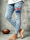 Women'S Rugby Enthusiast Printed Leggings