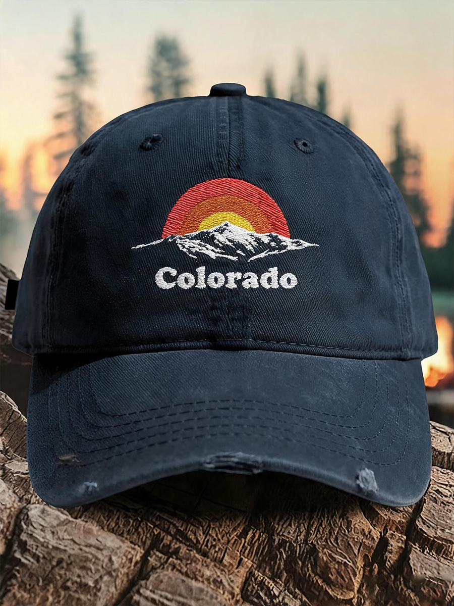 Retro Colorado Strong Colorado Wildfires Praying For The Firefighters Print Baseball Cap