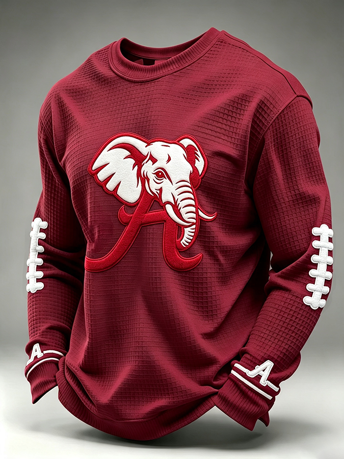 Men's Rugby Pattern Waffle T-shirt