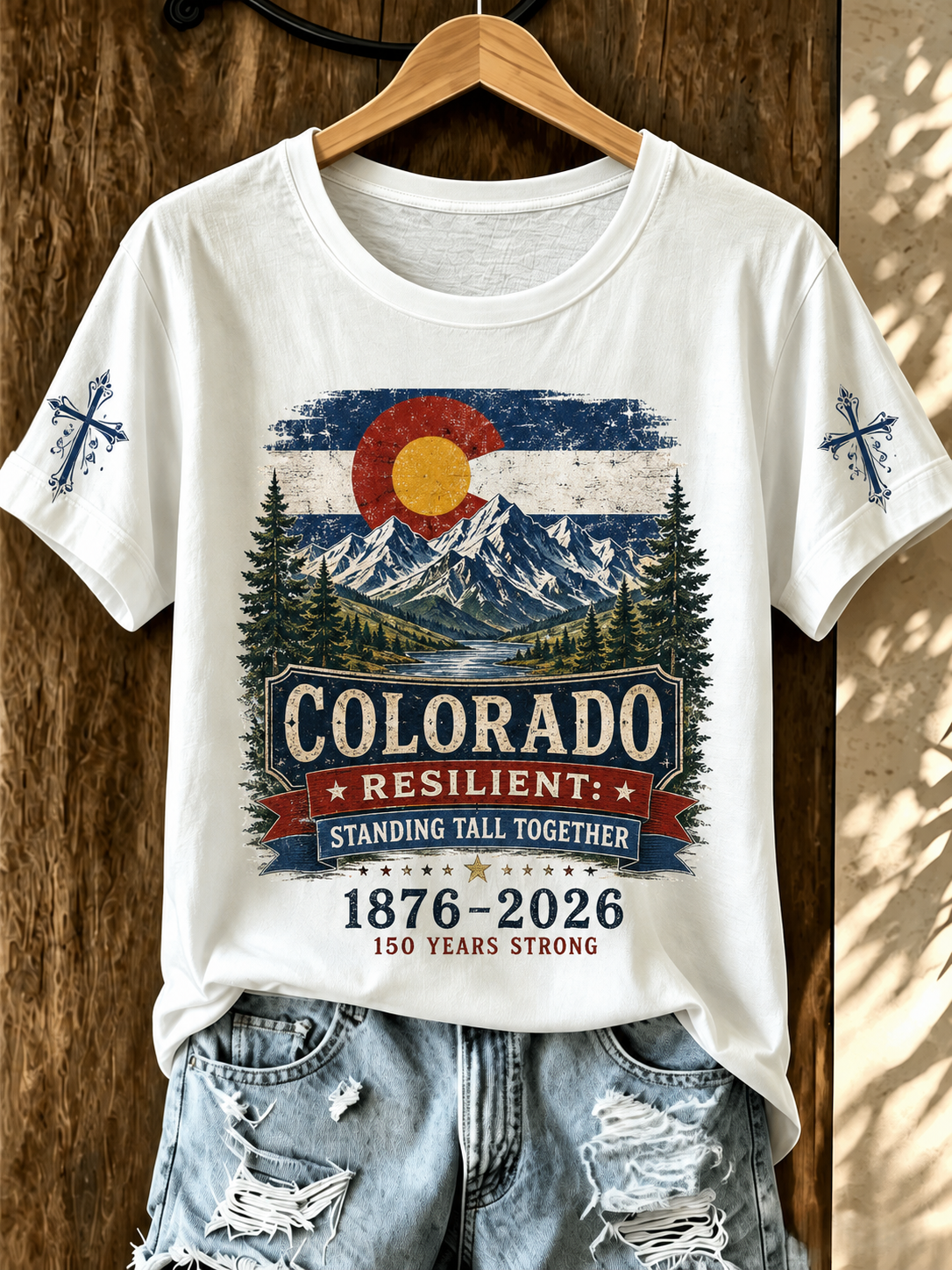 Women'S COLORADO RESILIENT: STANDING TALL TOGETHER Printed T-Shirt