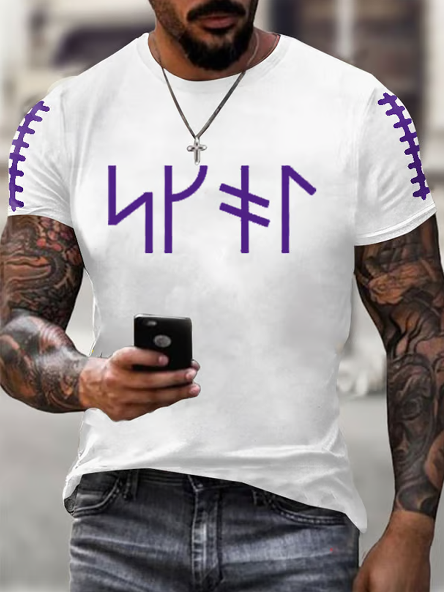 Men's Football Print Short-Sleeve T-Shirt