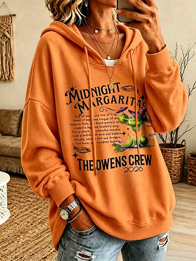 Women's Always Throw Spilled Salt Over Your Left Shoulder Print Casual Sweatshirt