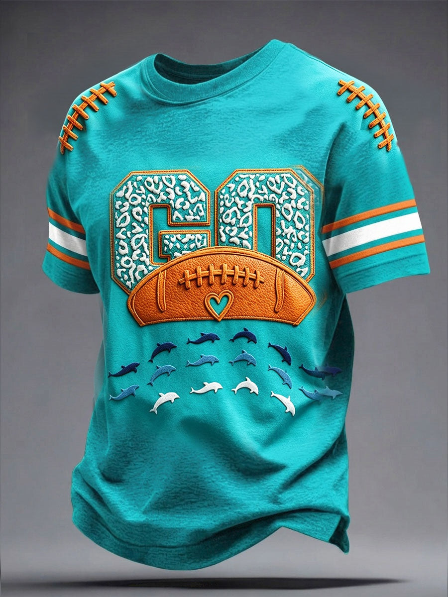 Men's Football Print Casual T-Shirt