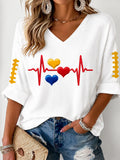 Women'S Football Print Waffle Top