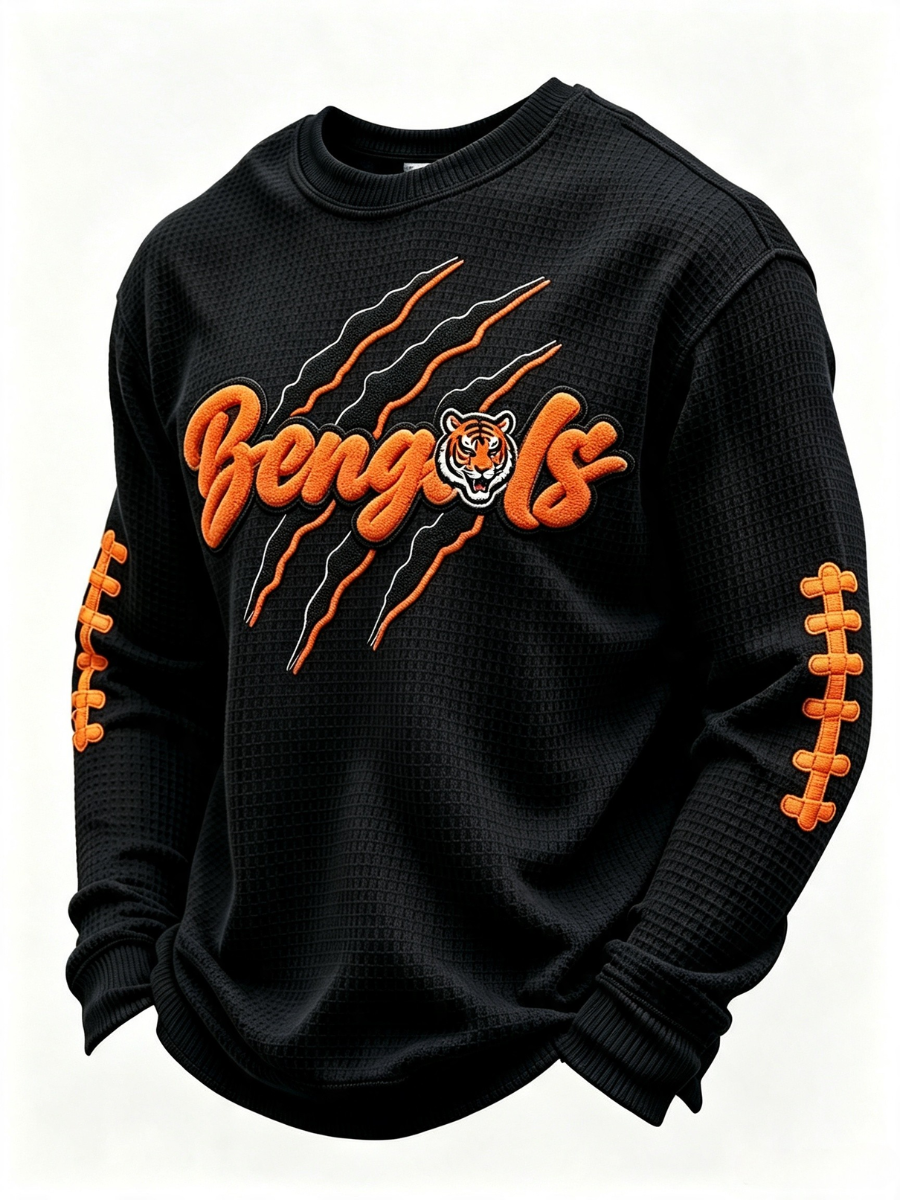 Men's Football Printed Waffle T-Shirt