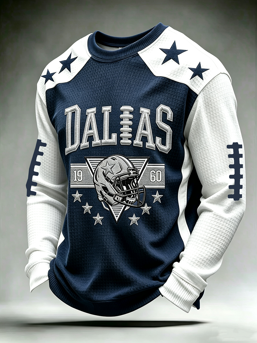 Men'S Retro Football Waffle T-Shirt
