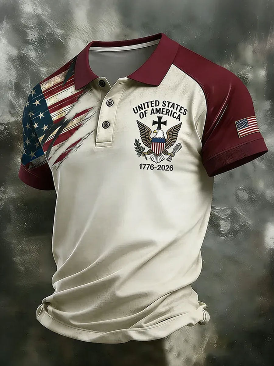 Men'S 250Th Anniversary Printed Casual T-Shirt