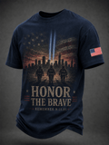 Men's Printed T-Shirt in Memory of 9/11 Victims