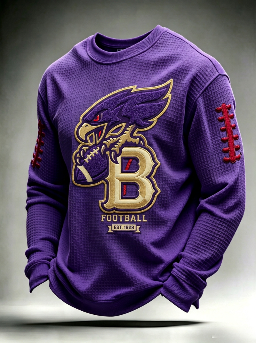Men's Baltimore Ravens Football Eagle B Logo Printed T-shirt