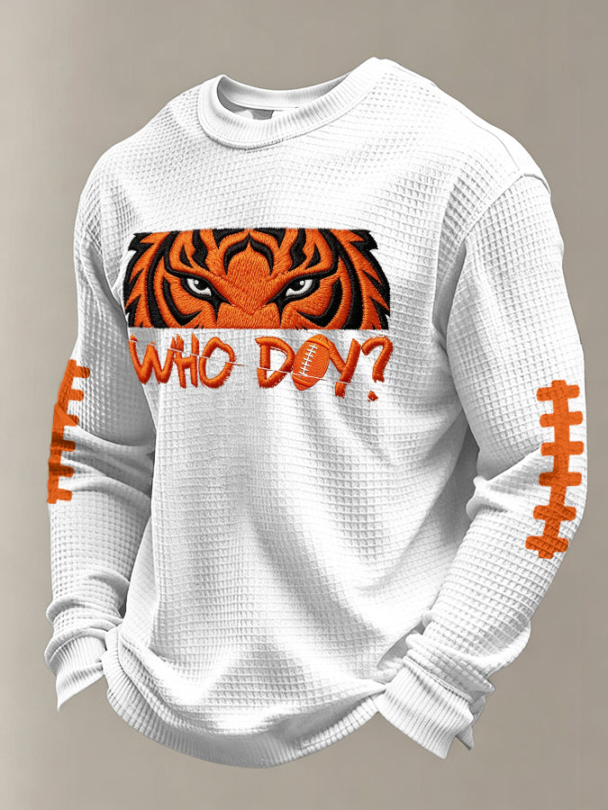Men'S Football Printed Waffle T-Shirt