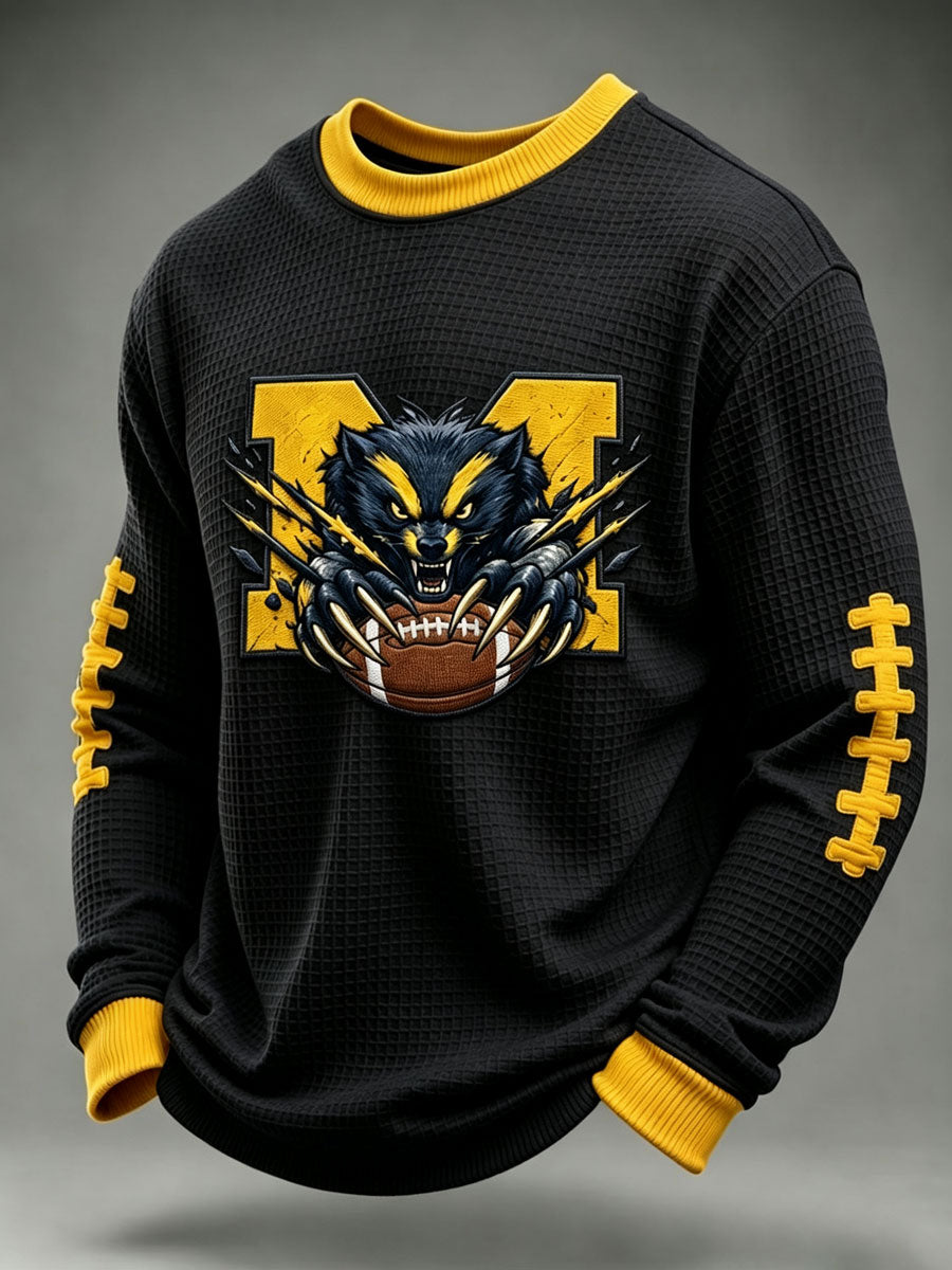 Men'S Rugby Printed Waffle T-Shirt