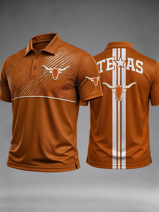 Men's Retro Rugby Collar Polo T-shirt