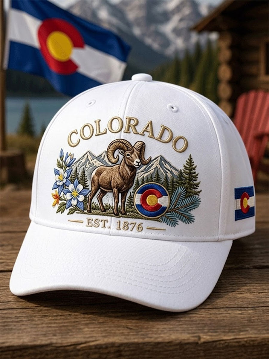 Retro Colorado Environmental Protection Print Baseball Cap