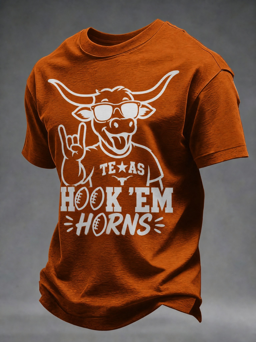 Men's Football Print Casual T-Shirt