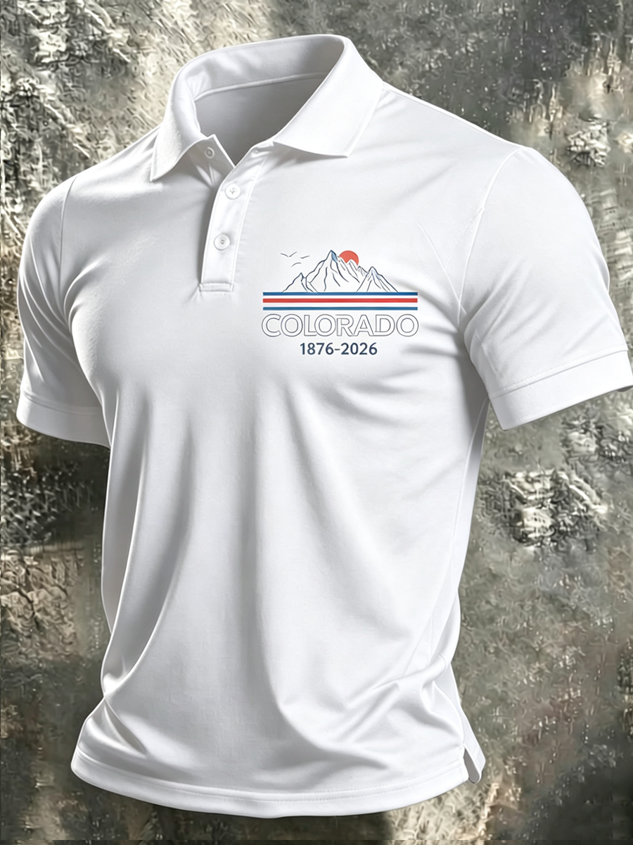 Men'S Colorado Strong Print Short Sleeve T-Shirt