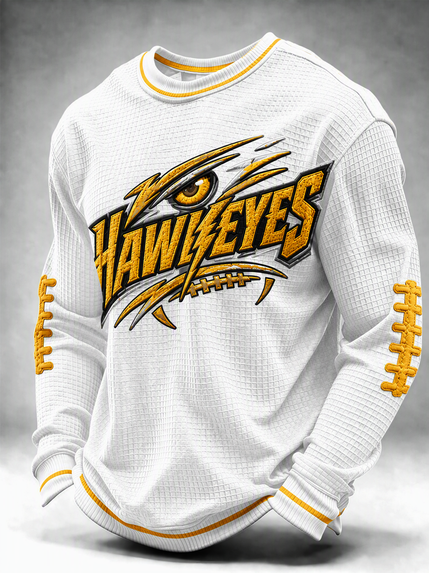 Men'S Football Printed Waffle T-Shirt