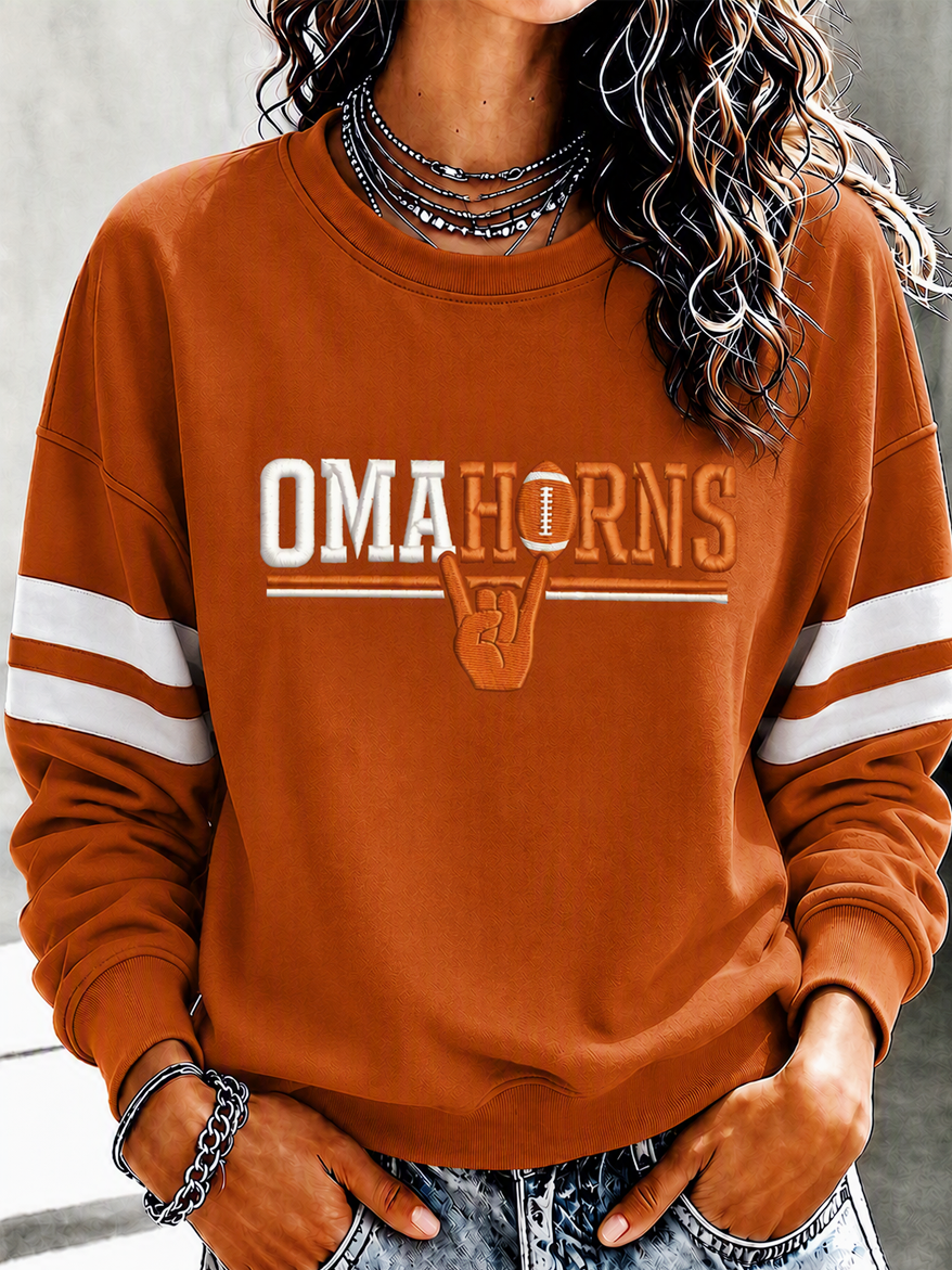 Women'S Retro Rugby Round Neck Sports Shirt