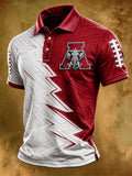 Men'S Football Fan Printed Polo Shirt