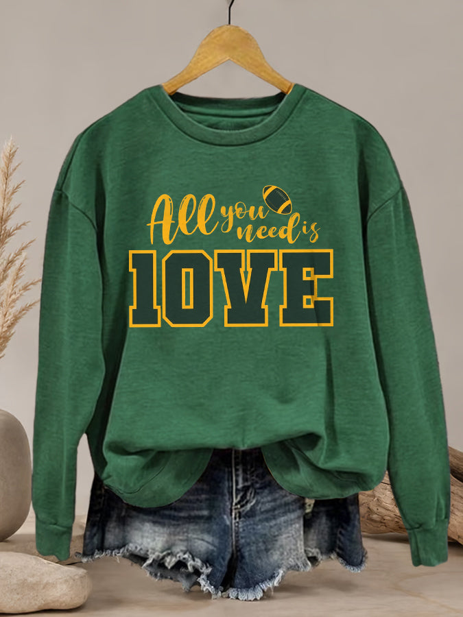 Women's Football print sweatshirt