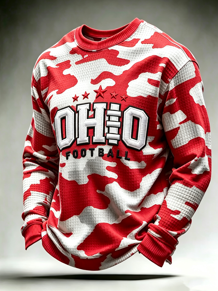 Men'S Rugby Printed Waffle T-Shirt