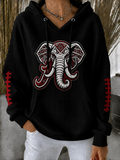 Women'S Football Printed Hooded Sweatshirt