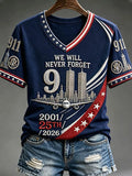 9.11 Never Forget Printed T-Shirts