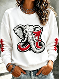 Ladies' Rugby Printed Round Neck T-Shirt