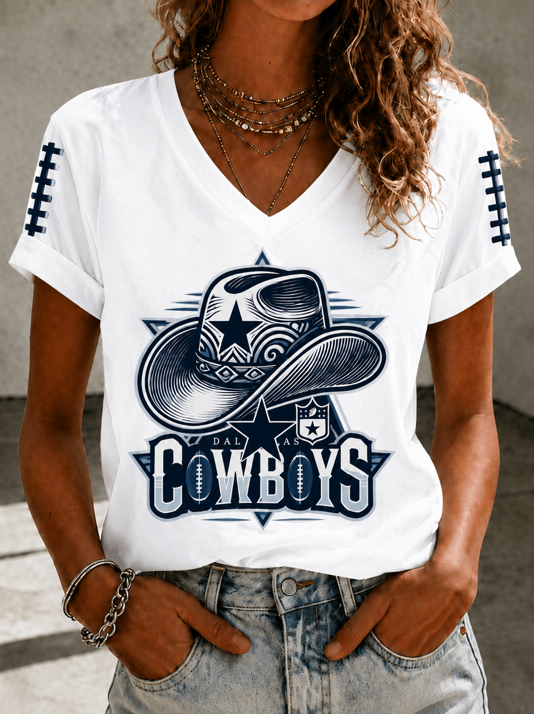 Women'S Retro Rugby Printed Casual T-Shirt