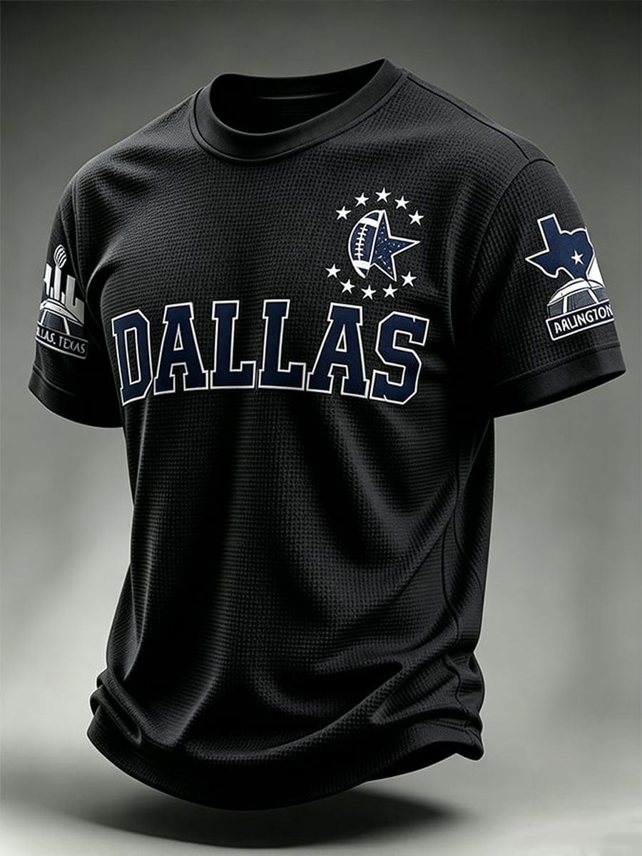 Men's Football Game Print Casual T-Shirt