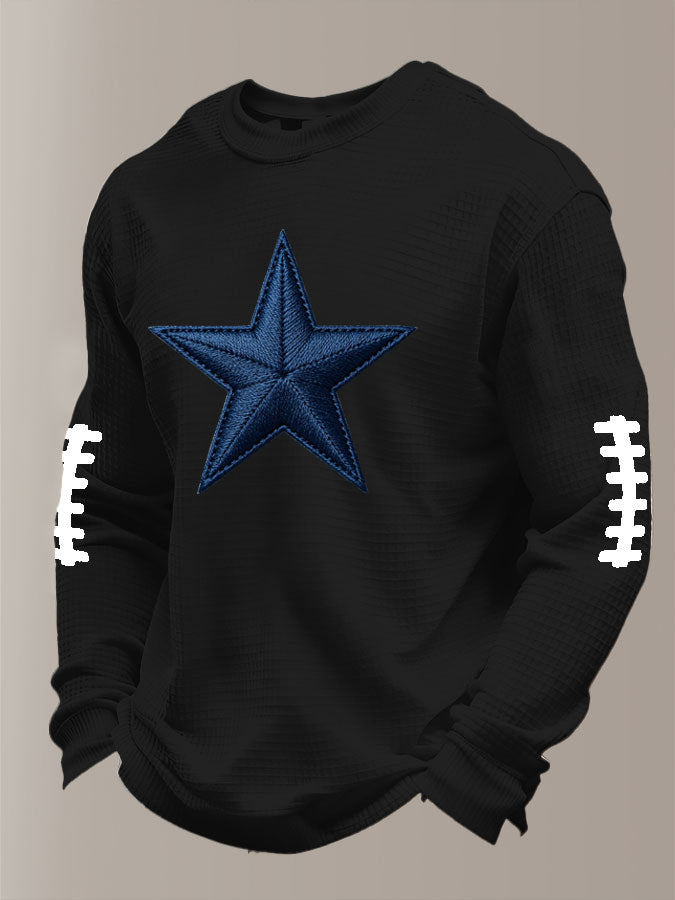Men'S Football  Printed Waffle T-Shirt